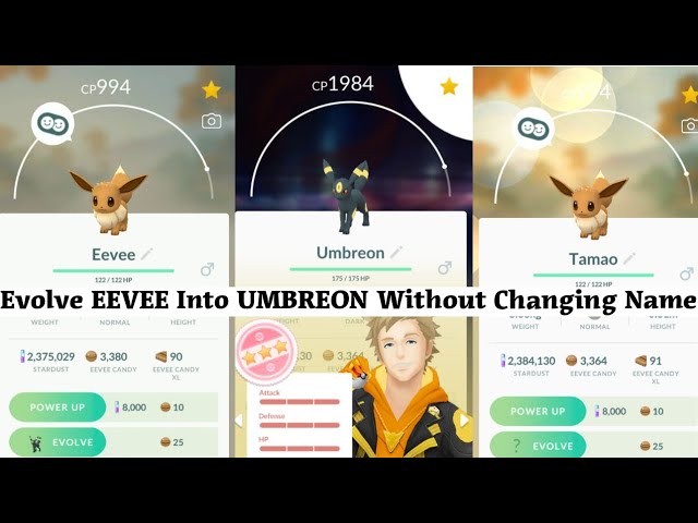 how to evolve eevee into umbreon pokemon go