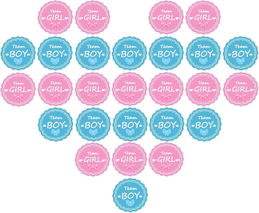 gender reveal stickers