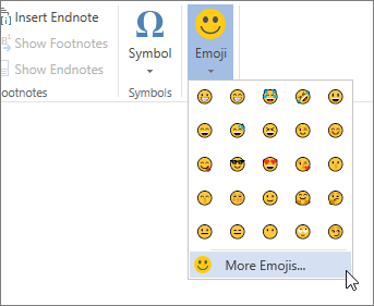 word with emojis