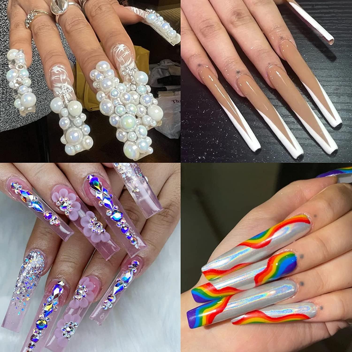 very long acrylic nails