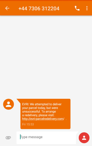 evri text message scam