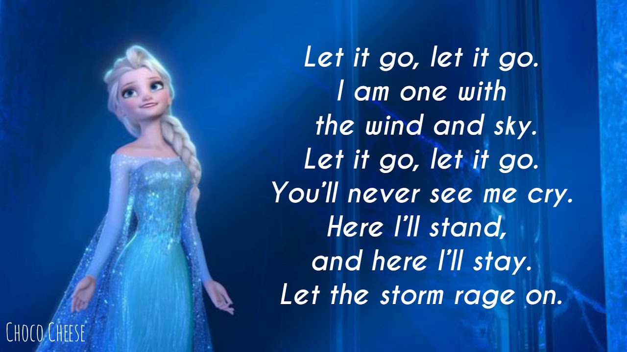 idina menzel let it go lyrics