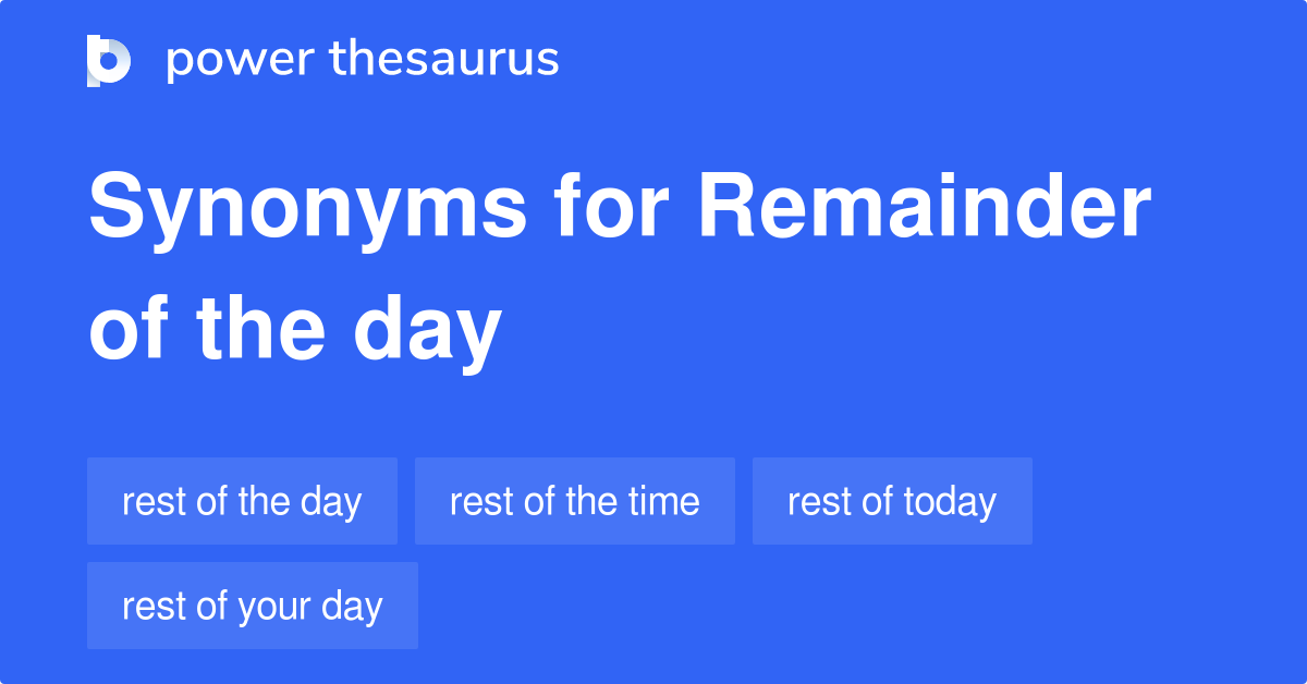 remainder thesaurus