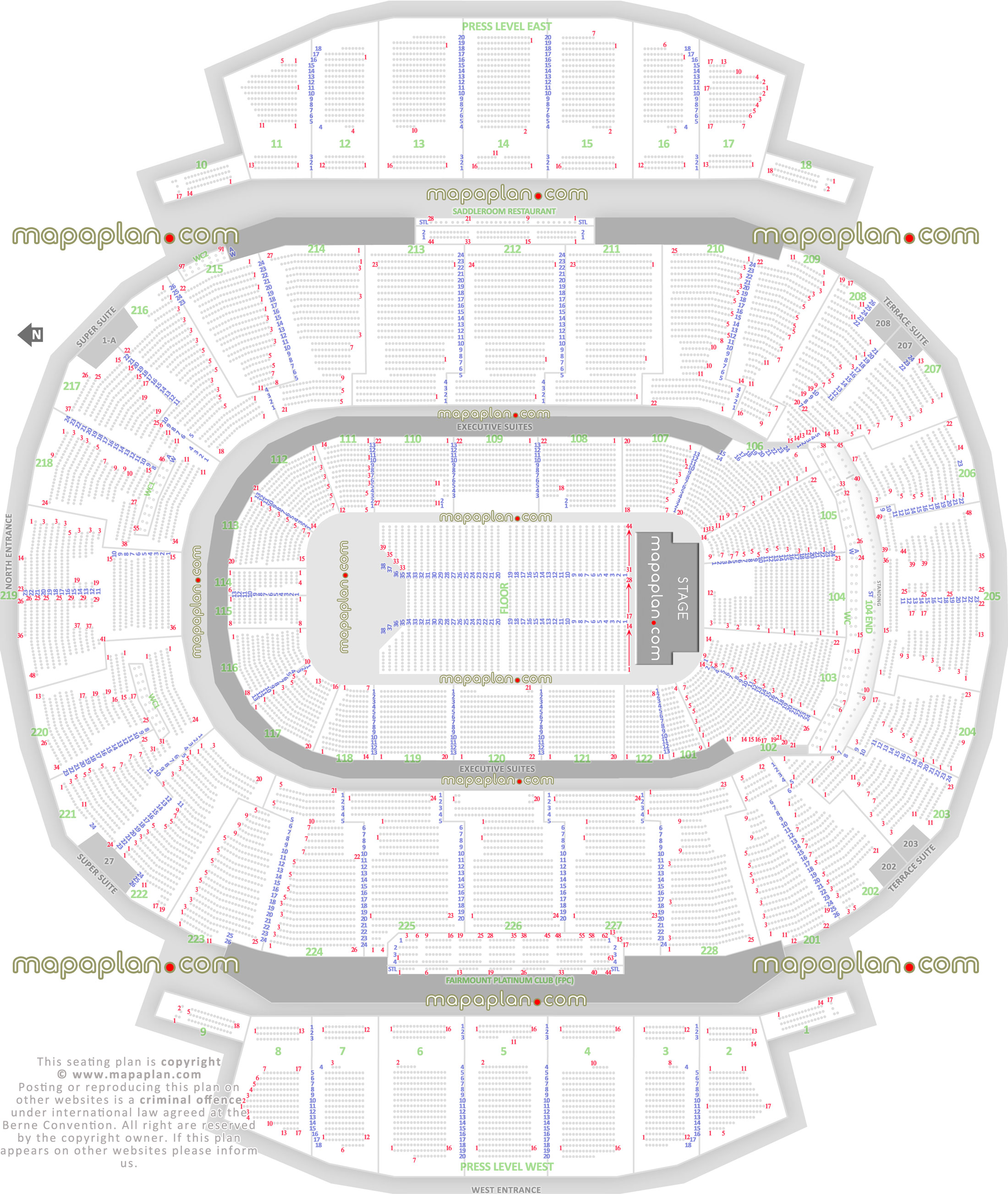 saddledome seating map