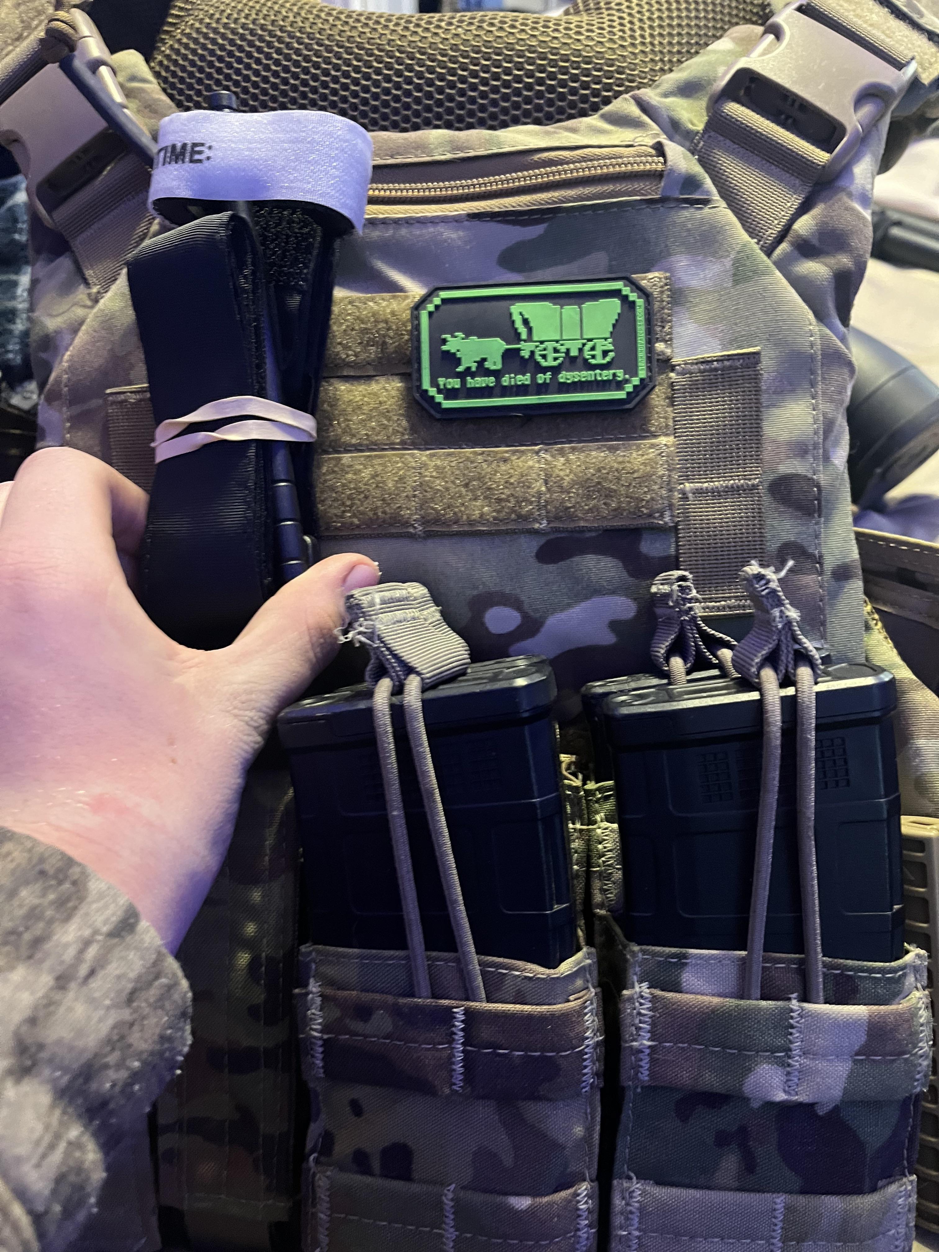 tourniquet placement on plate carrier