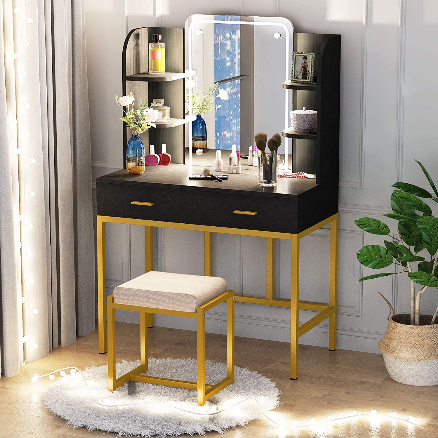 led mirror for dressing table