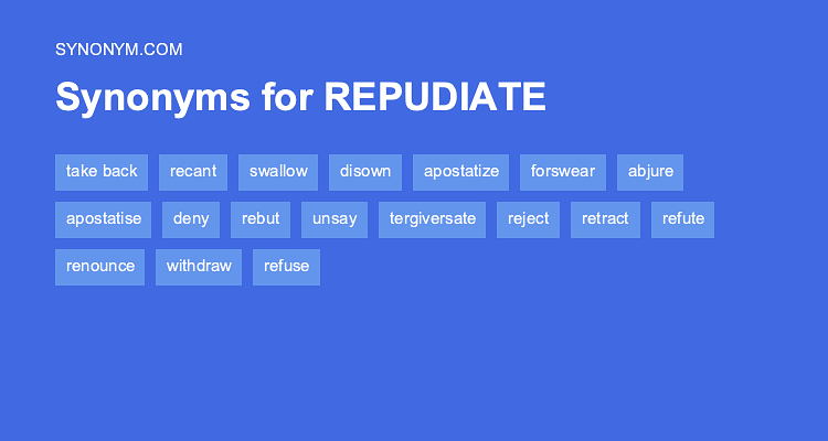 synonym for repudiation