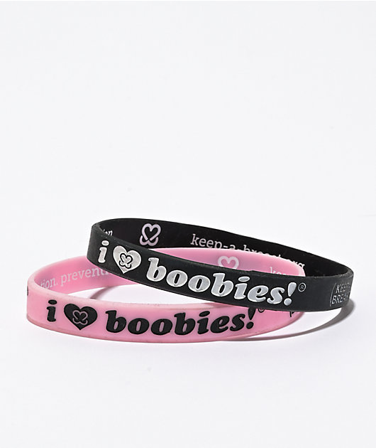 i love boobies braclets