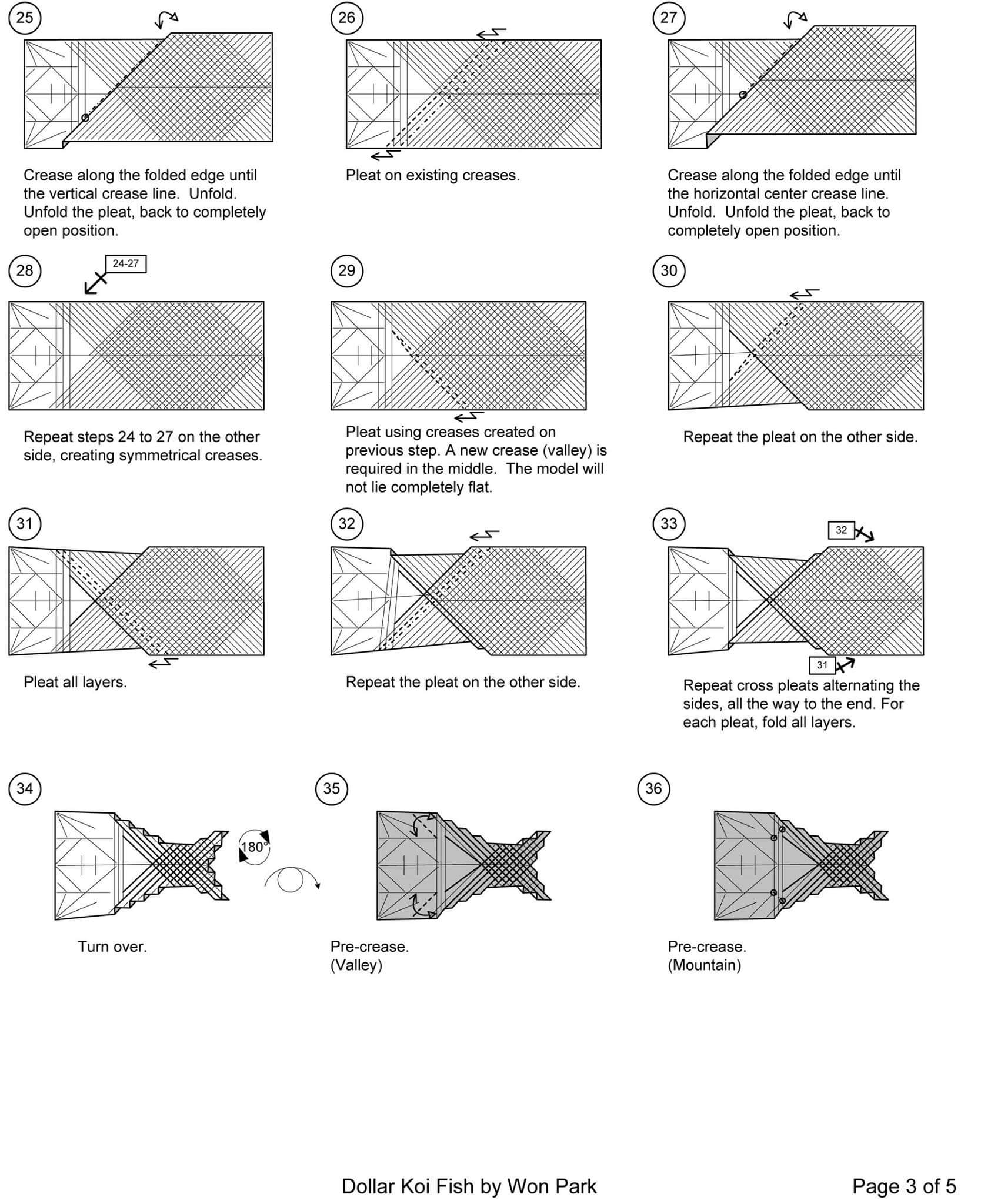 origami koi fish dollar