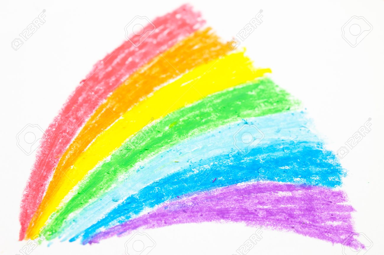 dibujos de arcoiris a lapiz