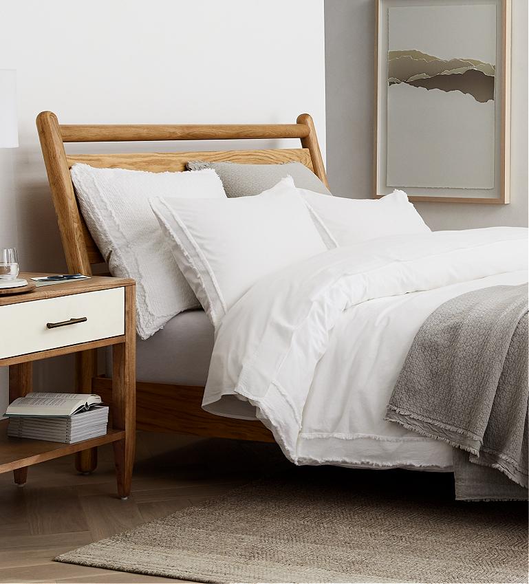 crate and barrel bedspreads