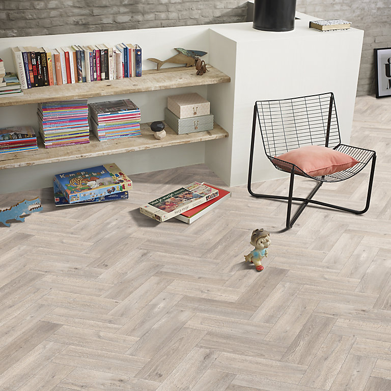 herringbone vinyl flooring b&q