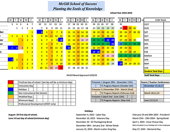 mcgill calendar