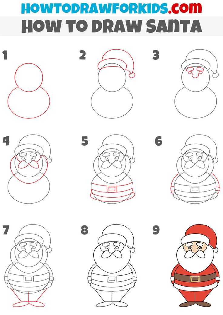 easy drawing santa claus