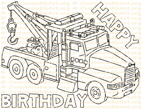 tow truck coloring pages