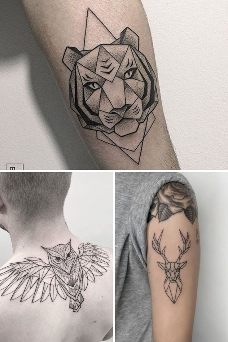 geometric animal tattoos