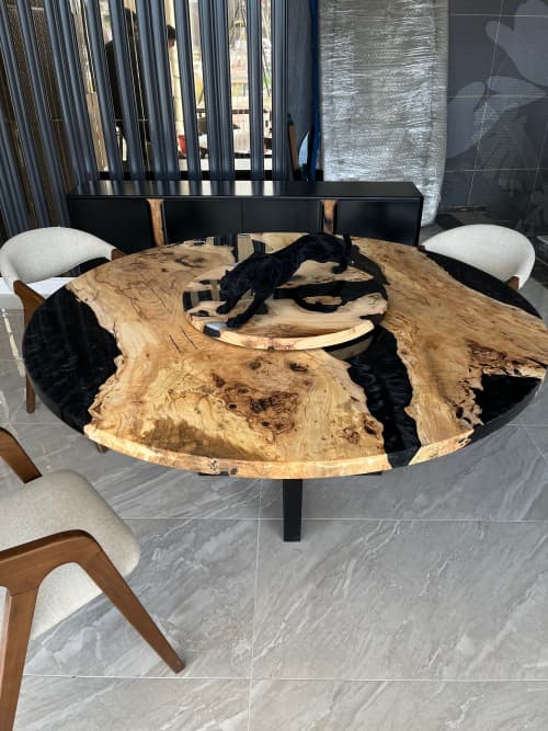 resin dining table round