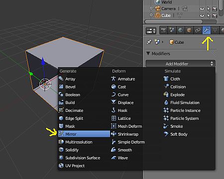 how to turn on symmetry in blender