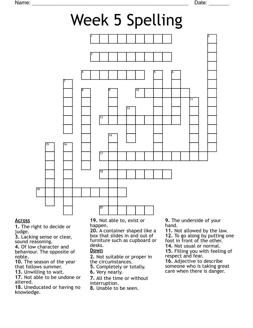 very nearly crossword