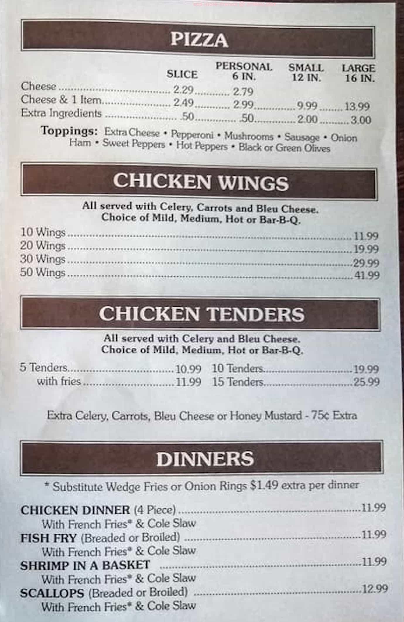 maybacks deli menu