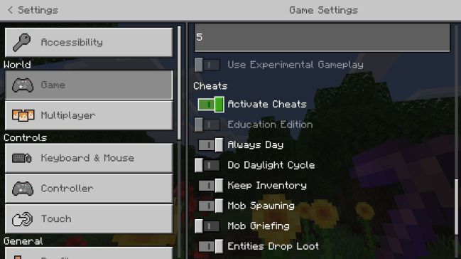 minecraft cheats ps4