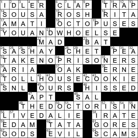 doomed person crossword clue