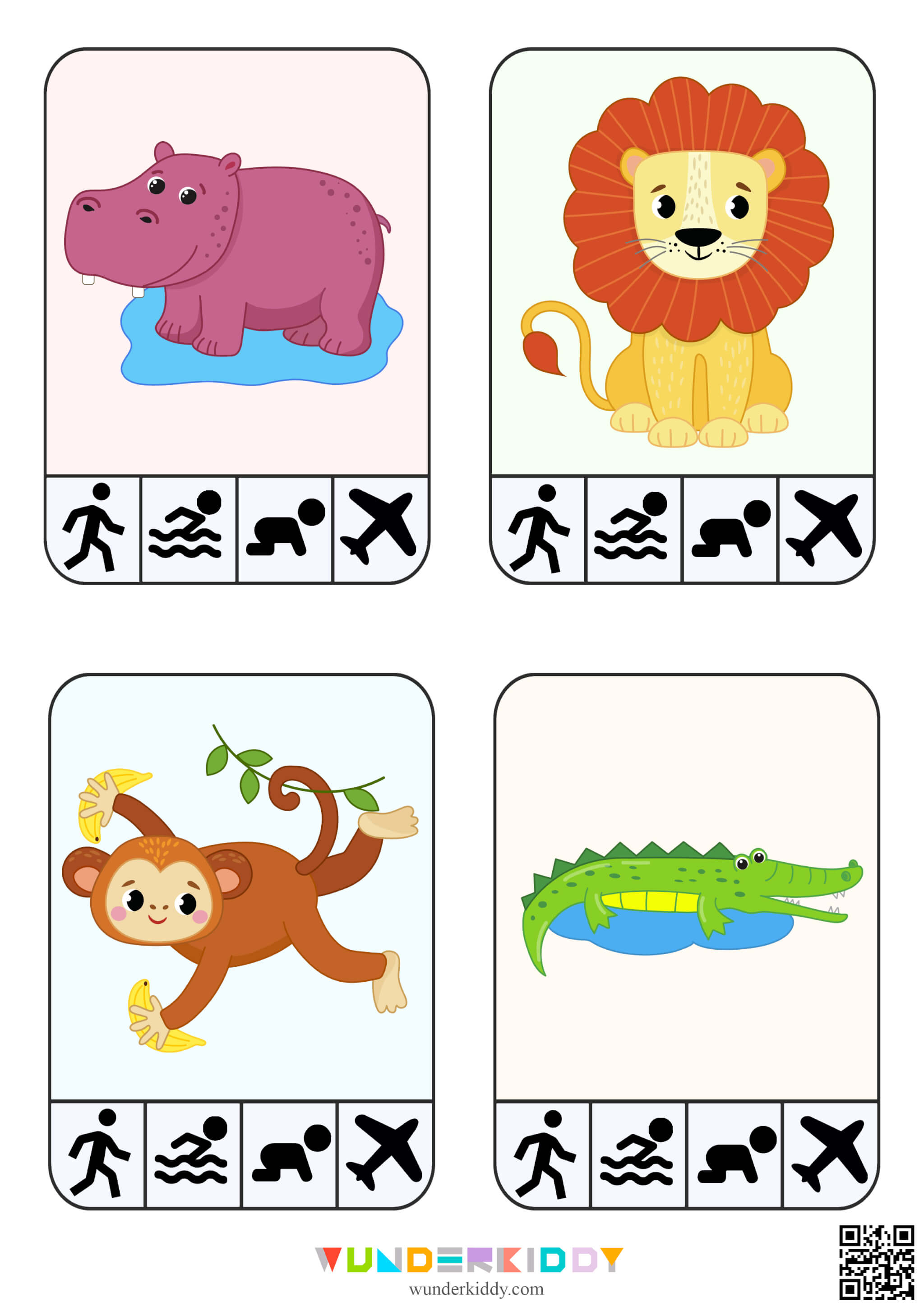 how do animals move worksheet for kindergarten