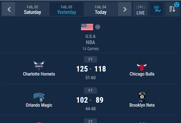 live basketball scores