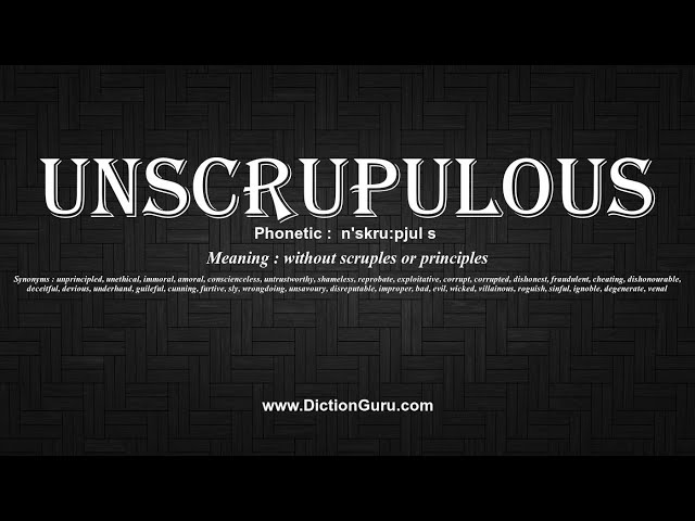 unscrupulous synonym