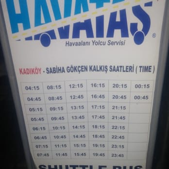 istanbul havabus kadikoy saatleri