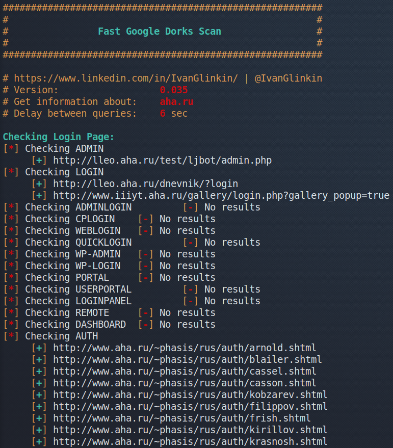 automated google dork scanner