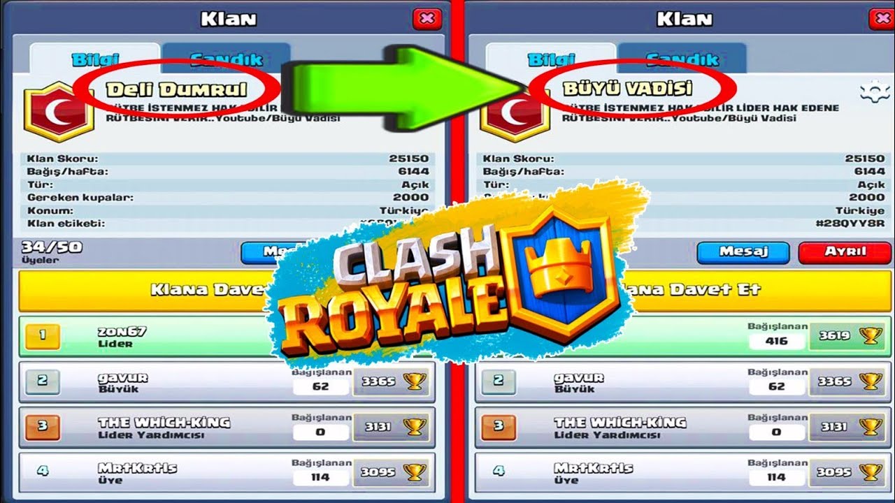 clash of clans klan ismi değiştirme