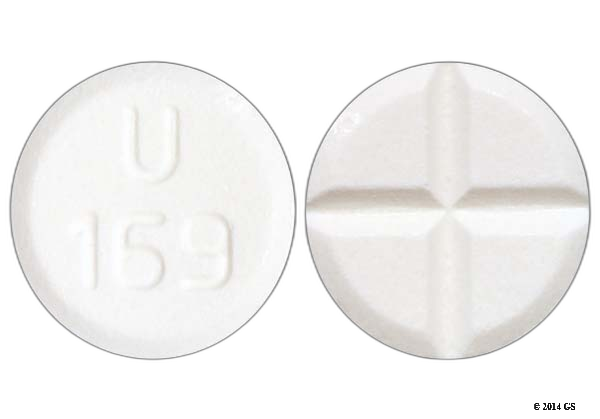 white round pill u 168