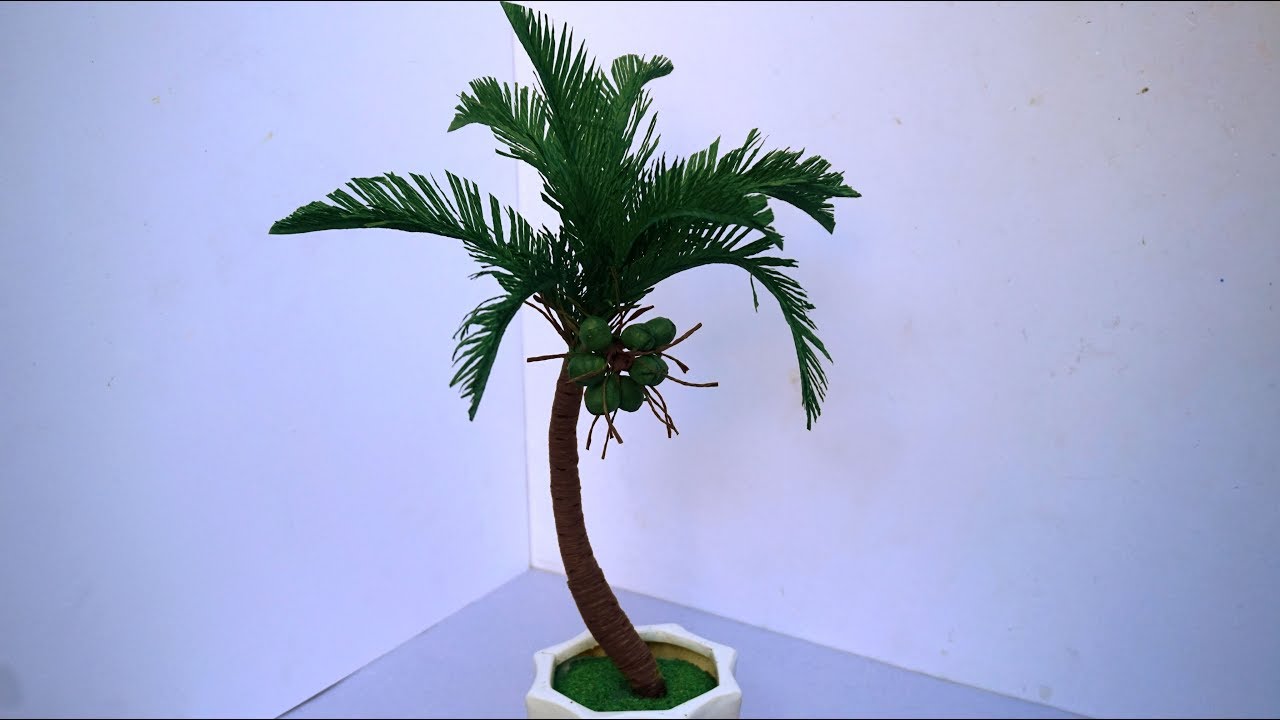 diy coconut tree decoration