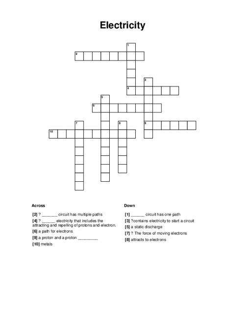 electricity generator crossword clue