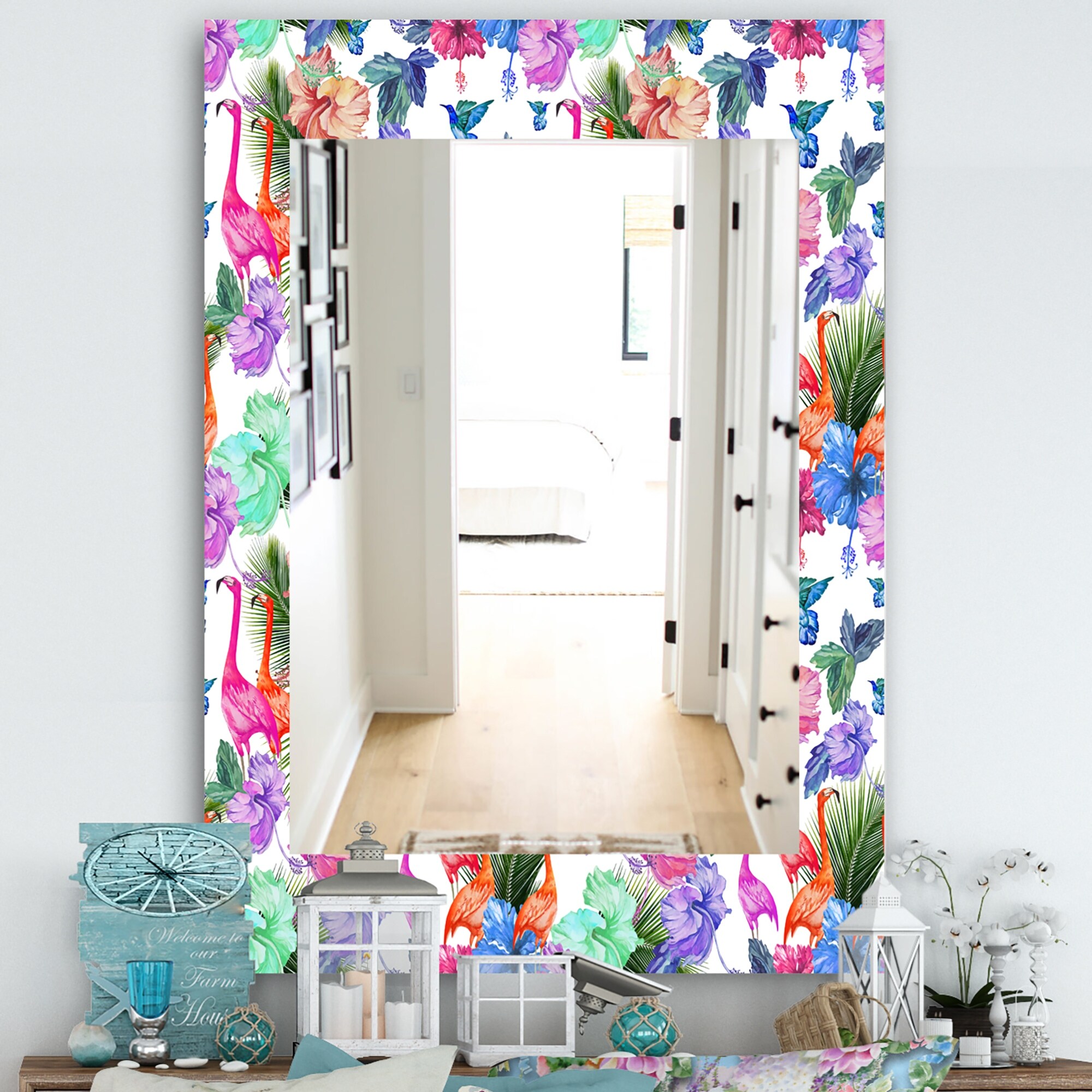 flamingo vanity mirror