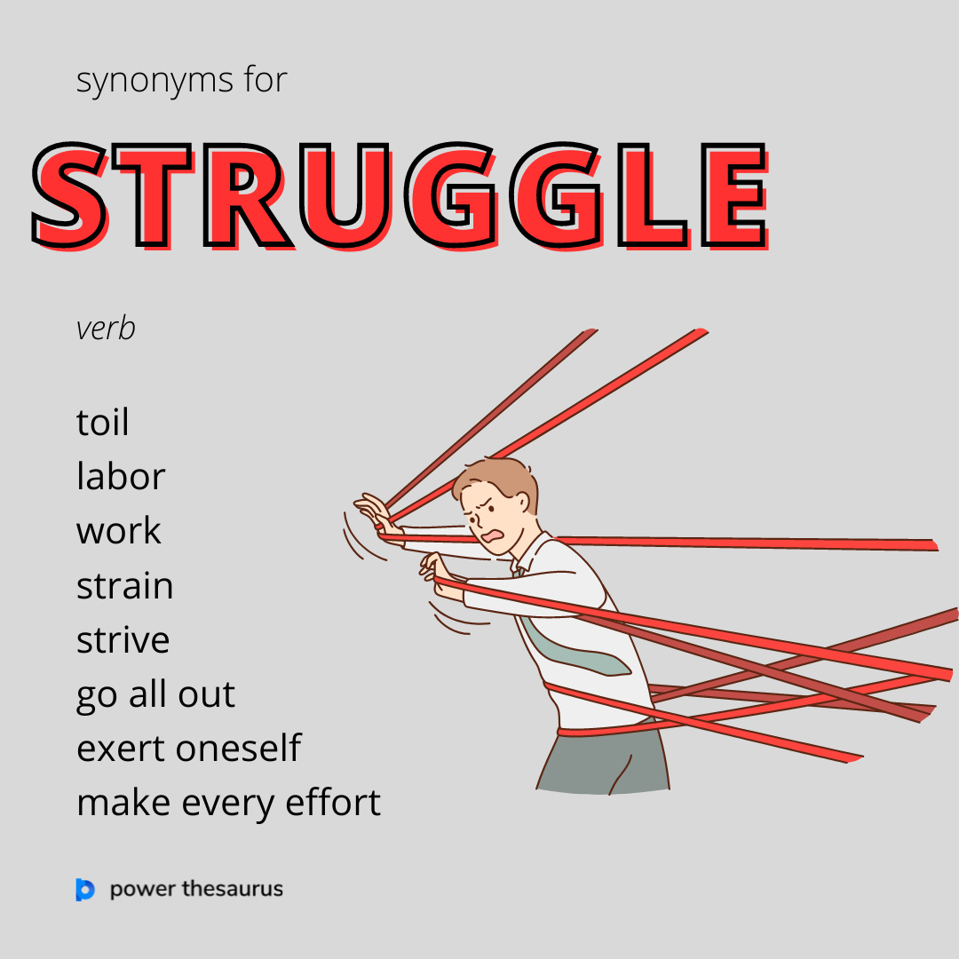 struggling synonym