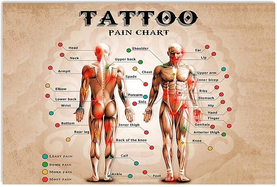 tattoo diagram pain