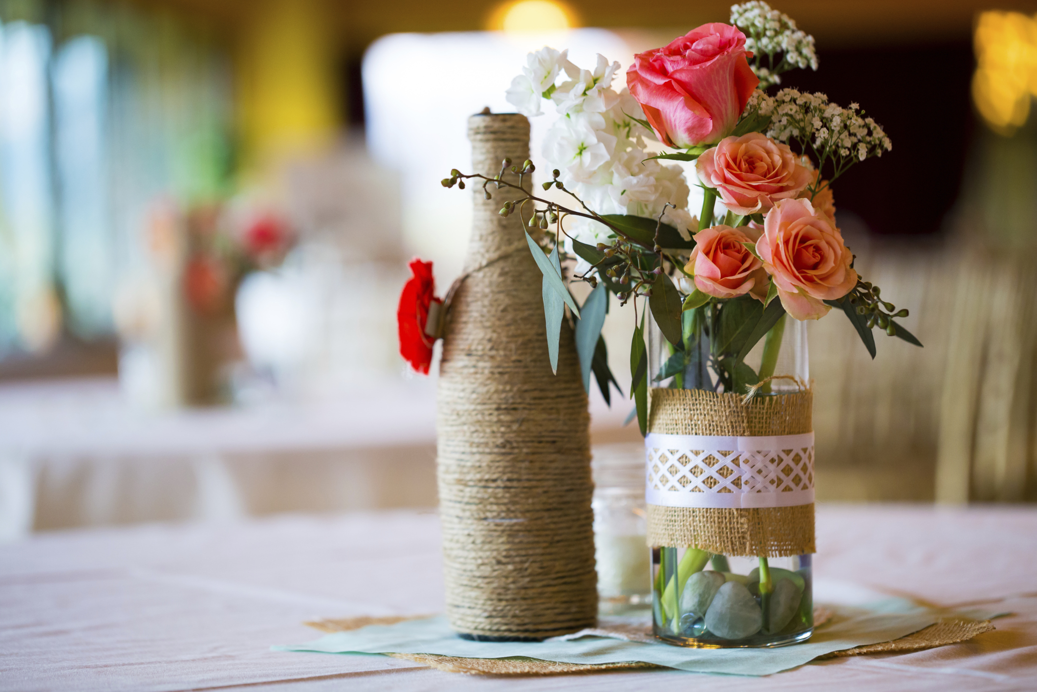 centros de mesa sencillos para cumpleaños de mujer