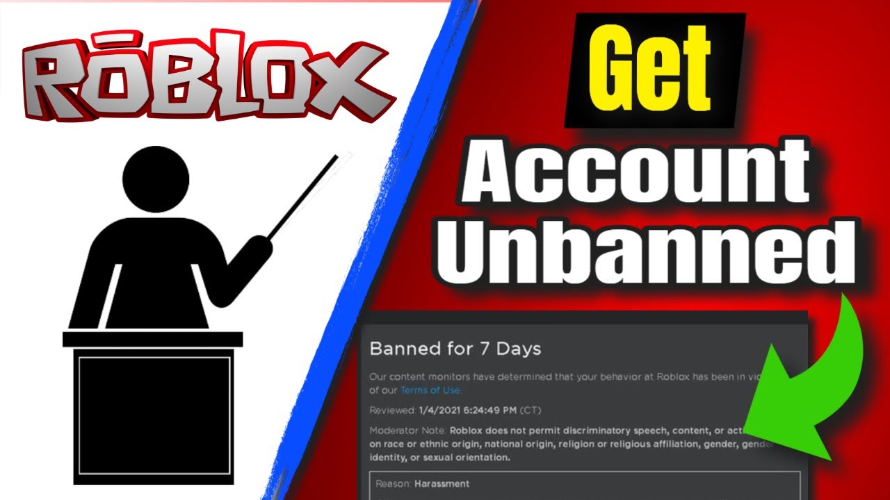 how to get unbanned from roblox