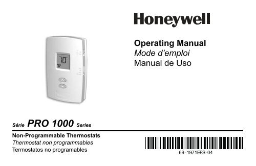 honeywell thermostat manual francais