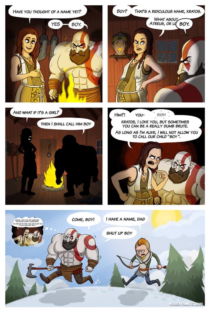 god of war funny comics