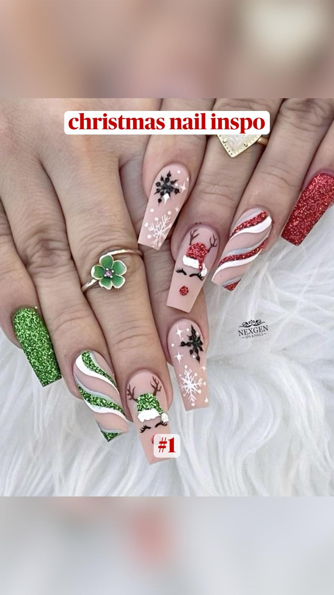 nail inspo weihnachten