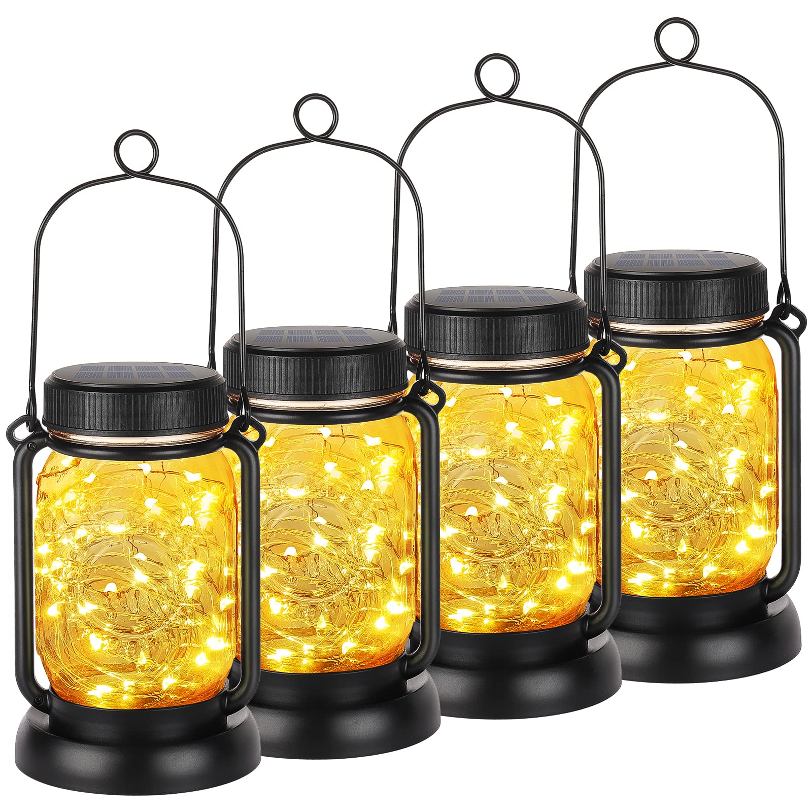 hanging mason jar solar lights