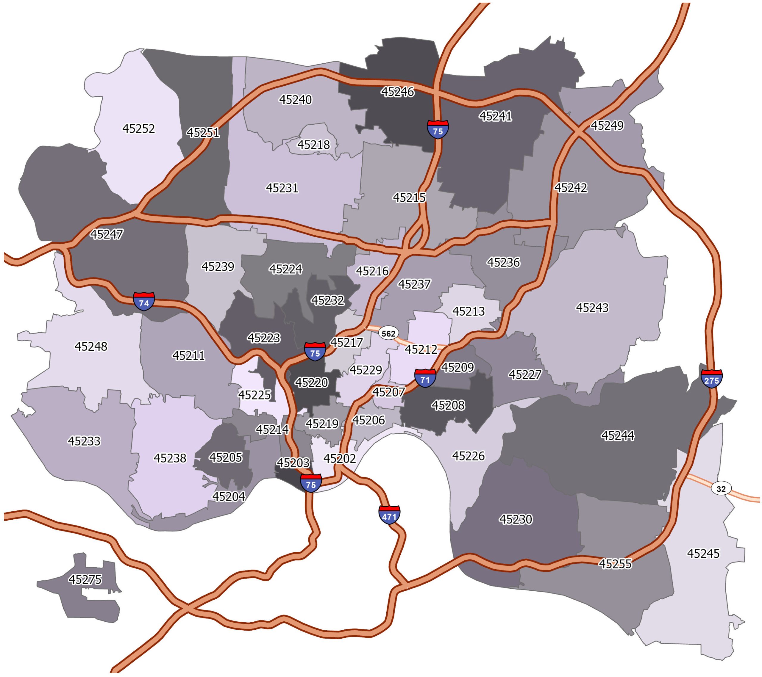 what is cincinnatis zip code