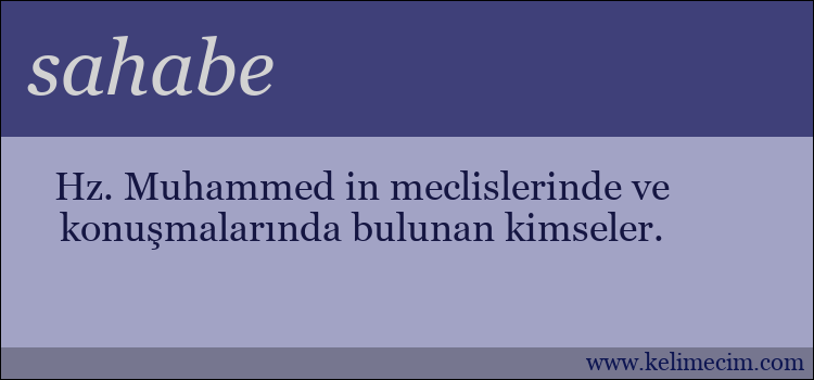 sahabe kelimesinin anlamı