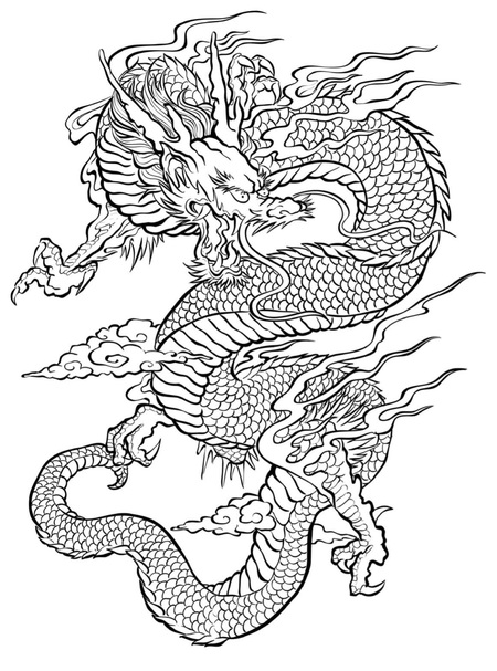 dragon colouring pages for adults