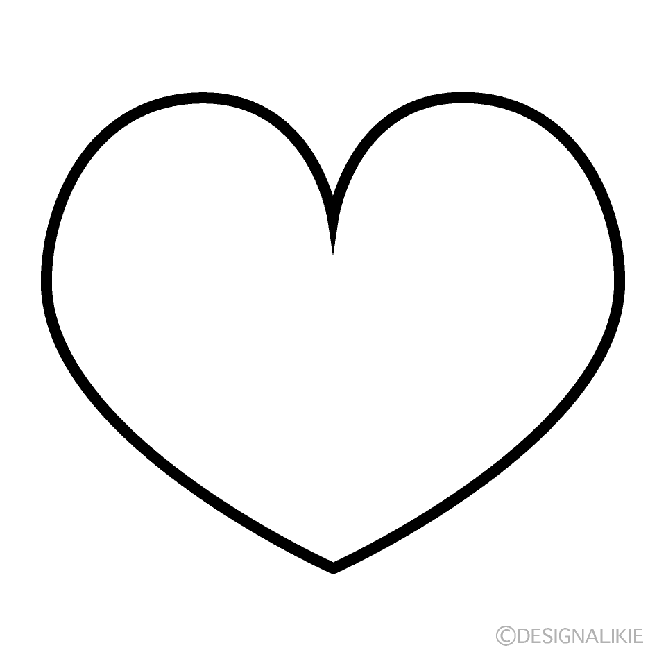 heart black and white clip art