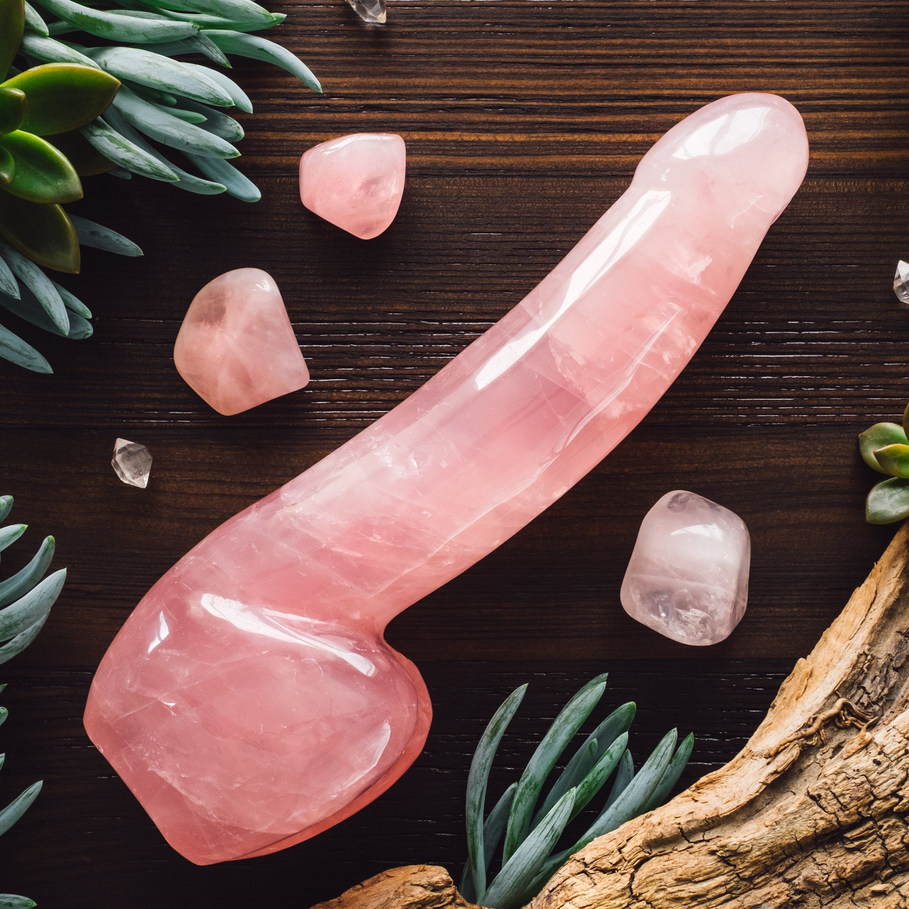 rose quartz dildo