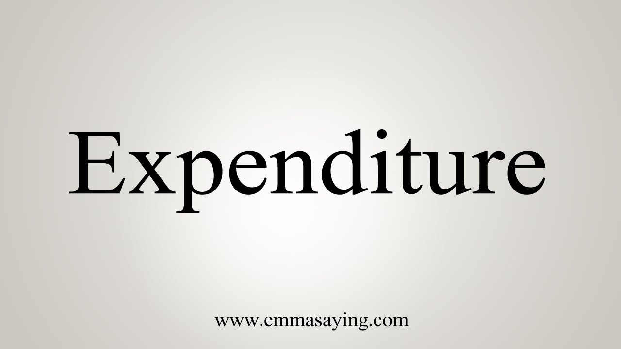 expenditure pronunciation